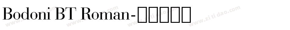 Bodoni BT Roman字体转换